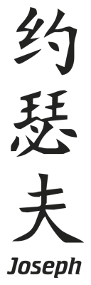 Prenom Chinois Joseph - Stickers chinois Prenom Chinois Joseph - Stickers chinois