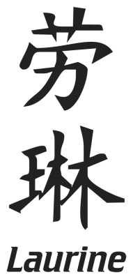 Prenom Chinois Laurine - Stickers prenoms chinois