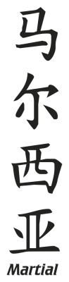 Prenom Chinois Martial - Stickers prenoms chinois