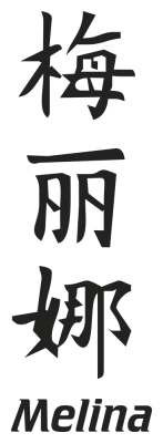 Prenom Chinois Melina - Stickers prenoms chinois
