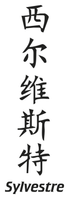 Prenom Chinois Sylvestre - Stickers prenoms chinois