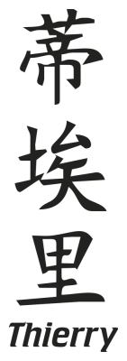 Prenom Chinois Thierry - Stickers prenoms chinois