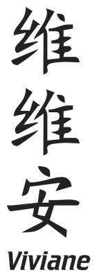 Prenom Chinois Viviane - Stickers prenoms chinois