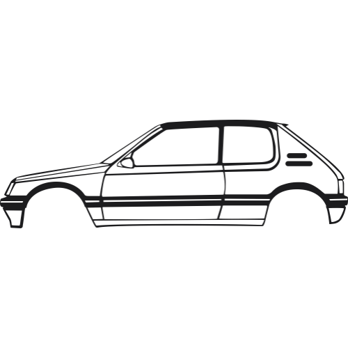Sticker Silhouette Véhicule 205 GTI ref.d20221 MPA Déco