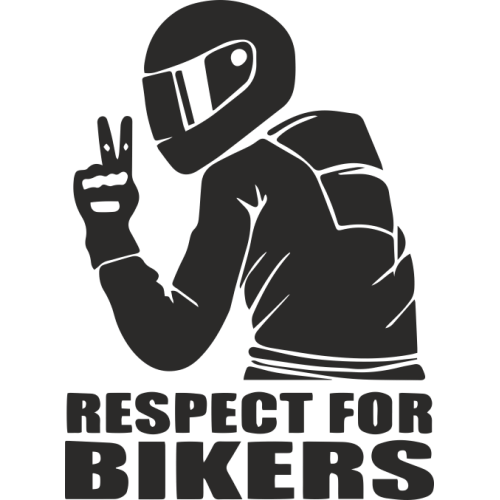 Motorcycle Respect Sign Sticker RESPECT FOR BIKERS | MPA Déco