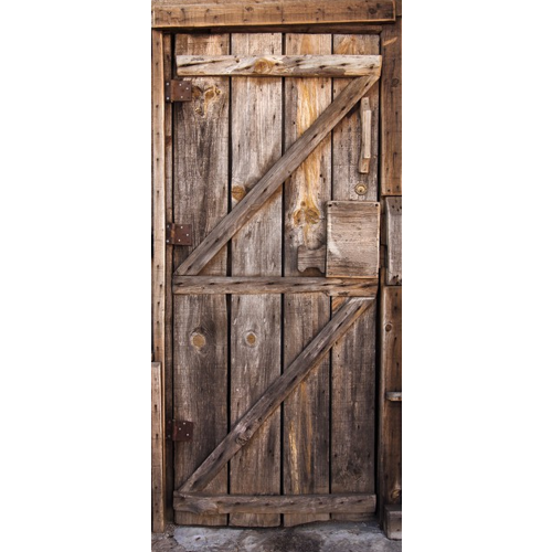 sticker porte en vieux bois ref sp42418107 mpa deco