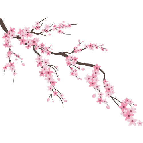 Sticker Branche cerisier japonais 2 - ref.d17790 | MPA Déco