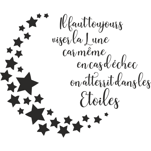 Sticker Citation Il Faut Toujours Viser La Lune Ref D Mpa Deco Sticker Citation Il Faut Toujours Viser La Lune Ref D Mpa Deco