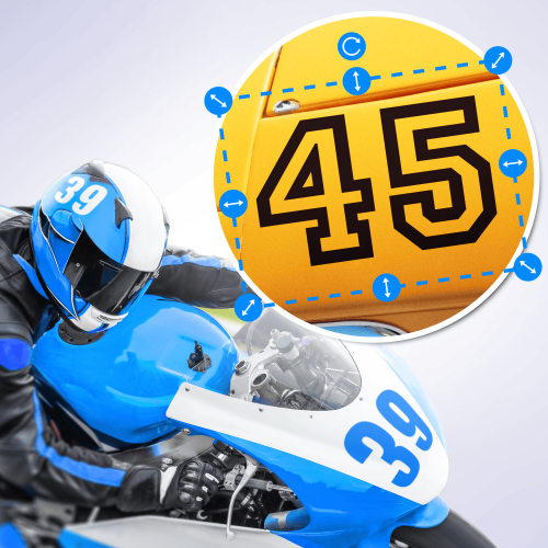 Numéros de course adhésifs personnalisés – Stickers vinyle résistants ...