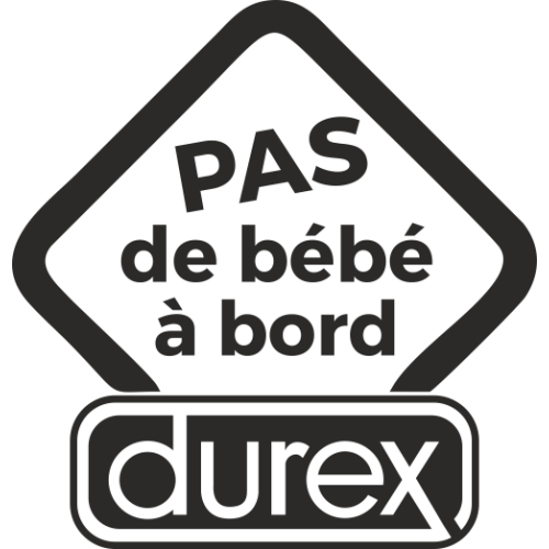 Sticker Pas De Bebe A Bord Durex Ref D Mpa Deco