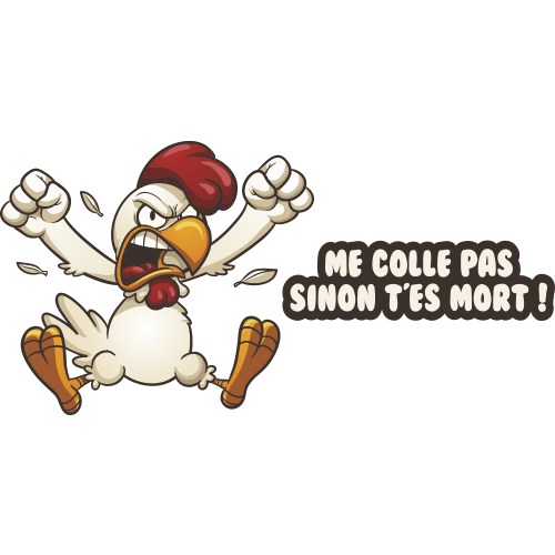 Sticker Coq En Colère | MPA Déco