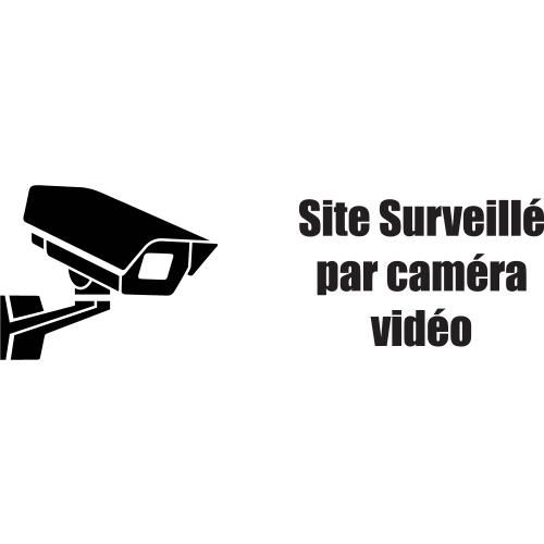 Autocollant Site Surveillé Par Caméra Vidéo - ref.d8217 | MPA Déco