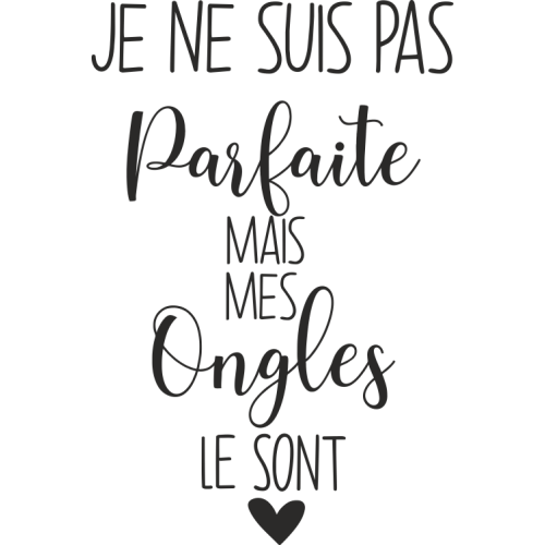 Sticker Mural Citation Je Ne Suis Pas Parfaite Ref D Mpa Deco