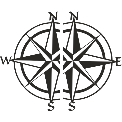 Sticker Van Life Rose des vents MPA Déco