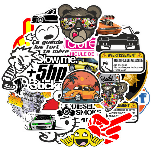 Pack D'autocollants Racer N°1 Lot de 25 Stickers MPA Déco