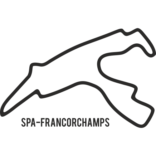 Spa-Francorchamps belge Course Circuit Autocollant Vinyle Autocollant-grandes tailles