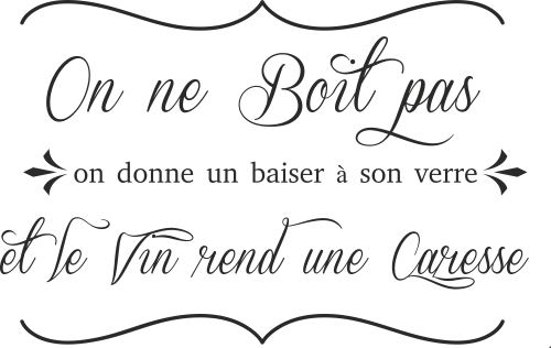 Sticker Mural Citation Apero Vin Caresse Ref D Mpa Deco