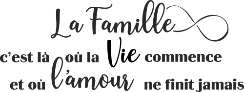 Sticker Citation La Famille Ref D Mpa Deco