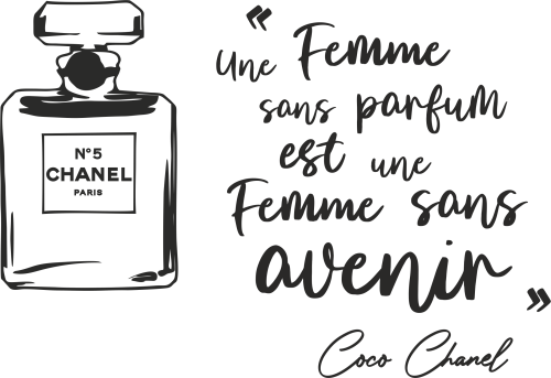 Sticker Citation Coco Numero 5 Ref D Mpa Deco