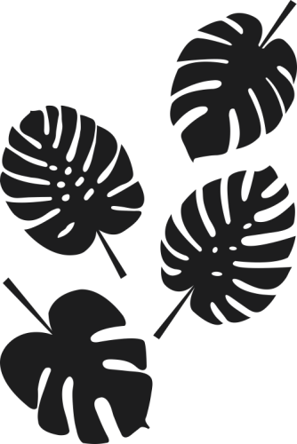 Stickers originaux motif feuilles tropicales