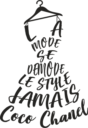 Sticker Citation Coco Mode Robe Ref D Mpa Deco