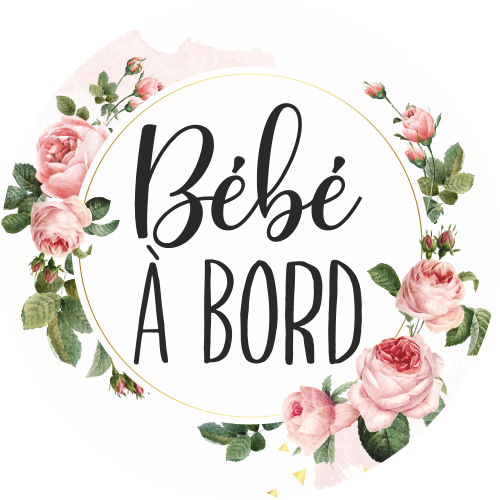 Sticker Bébé à Bord Fleurs Rose ref.d18442 MPA Déco