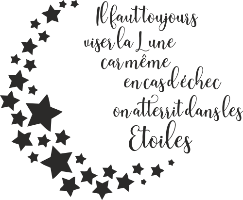 Sticker Citation Il Faut Toujours Viser La Lune Ref D Mpa Deco
