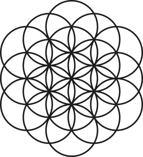 Sticker Coldplay Logo Fleur de Vie - ref.d20183