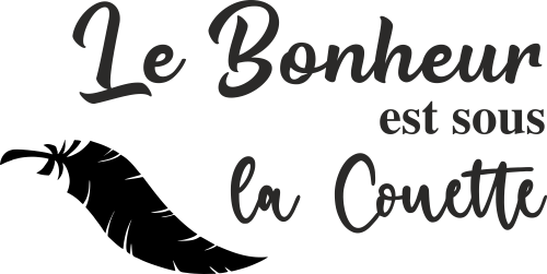 Sticker Citation Le Bonheur Est Sous La Couette Ref D Mpa Deco
