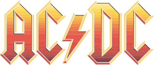 Sticker Logo ACDC Orange - ref.d19474 | MPA Déco