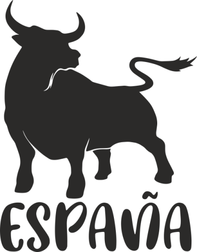 Toro Autocollant toro taureau espagne stickers gris Taille:8 cm 