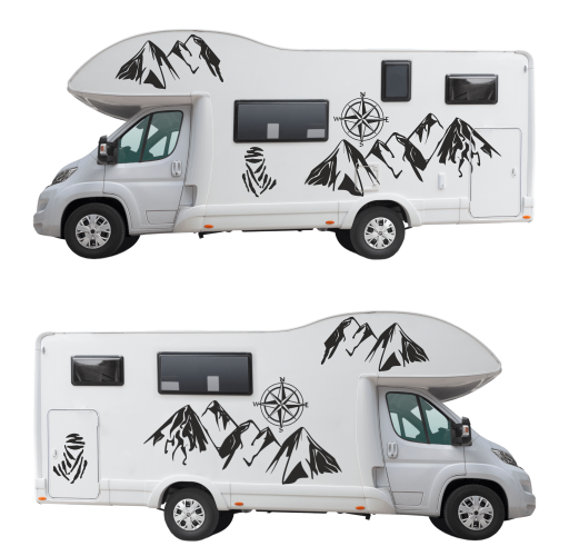 Stickers Camping Car Kit Boussoles - Stickers Camping Car Kit