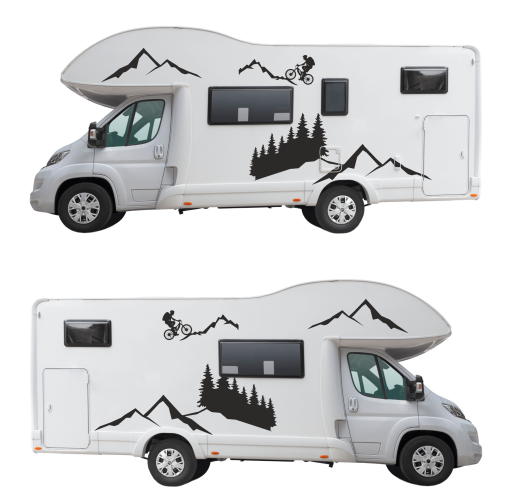 Stickers Camping Car Kit Montagne vélo - Stickers Camping Car Kit