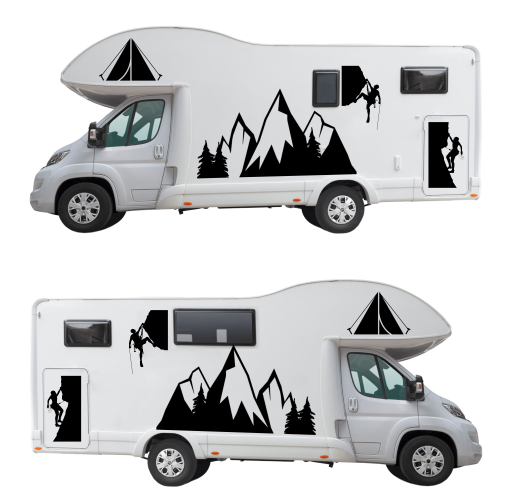 Stickers Camping Car Kit Escalade - Stickers Camping Car Kit
