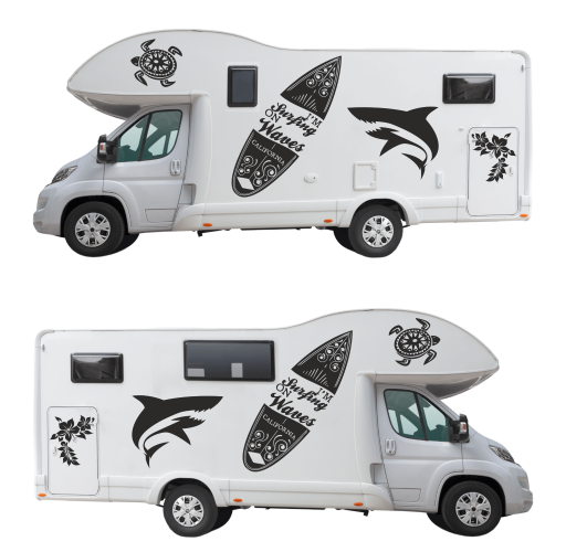 Stickers Camping Car Kit Surf - Stickers Camping Car Kit