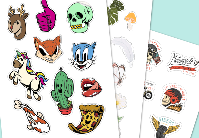 Planche de stickers personnalisés