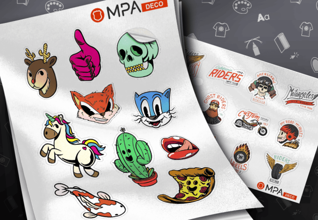 Planche de stickers personnalisés