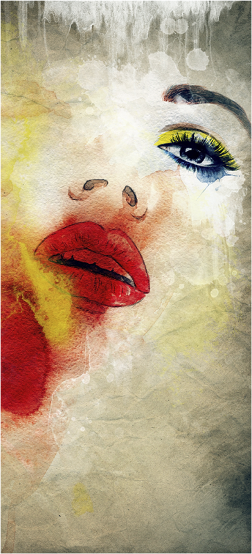 Sticker Frigo Peinture Visage Femme Ref Sf61980180 Mpa Deco