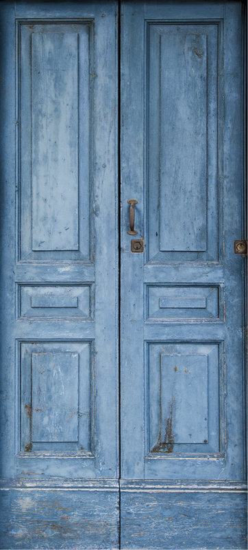 porte bleue