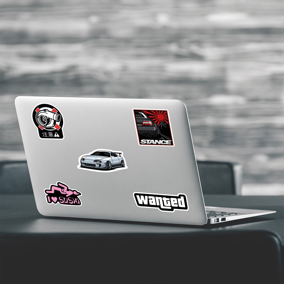10 Pattes Autocollants Voiture Moto Casques - Stickers 3x3cm Et 5x5cm - Résistants Et Faciles à Poser