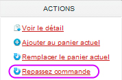 Repasser commande