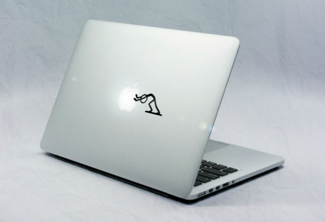 Sticker Macbook Bonhomme Pousse Pomme