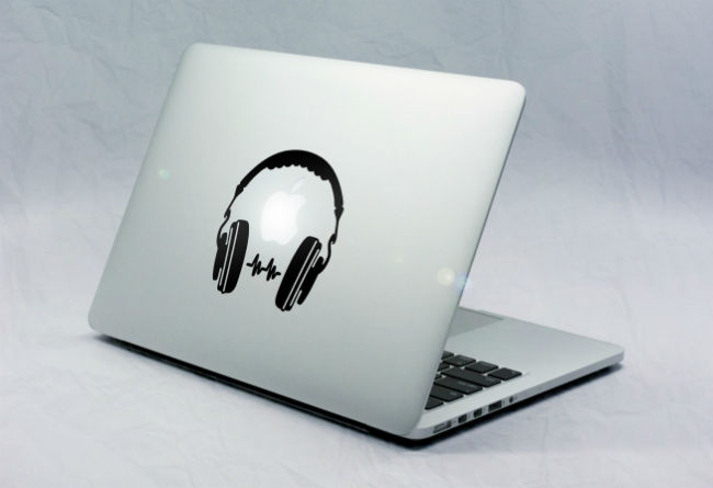 Sticker Macbook Casque Audio