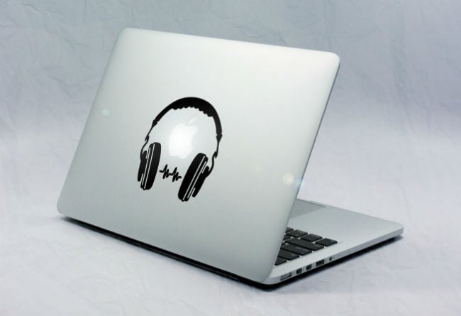 Sticker Macbook Casque Audio