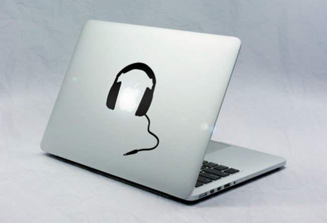 Sticker Macbook Casque audio