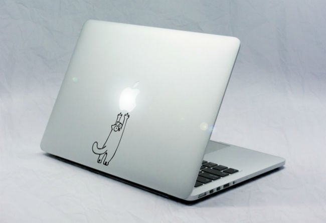 Sticker Macbook Chat griffe