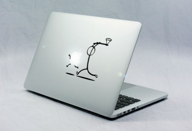 Sticker Macbook Bonhomme Hache Pomme