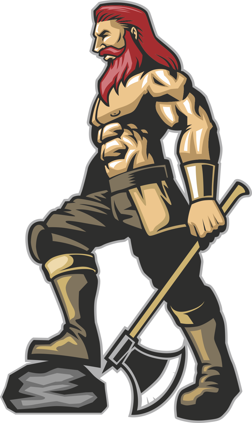 Sticker Viking Avec Hache - Vinyle Haute Qualité - Décor Voiture, Mur, Fenêtre