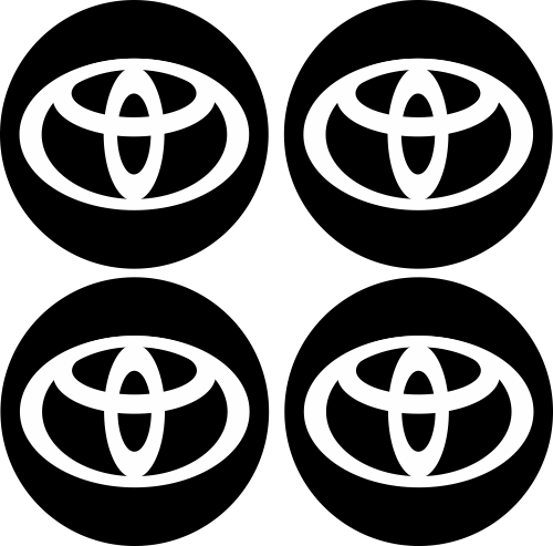 Stickers Jantes Toyota Blanc - Stickers de Jantes Toyota