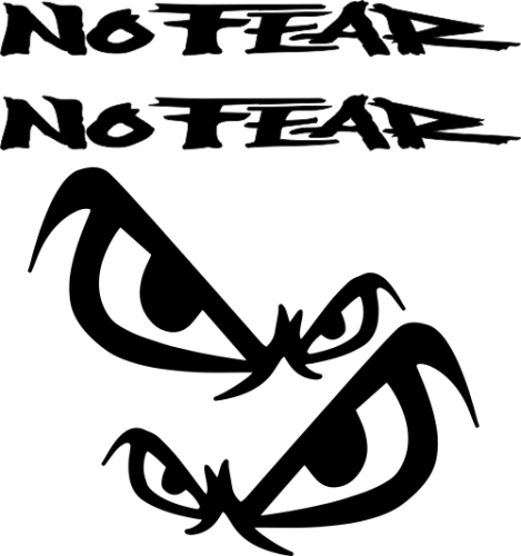 Kit Sticker Moto Retro Réfléchissant No Fear 2 - Kits casques rétro réfléchissant